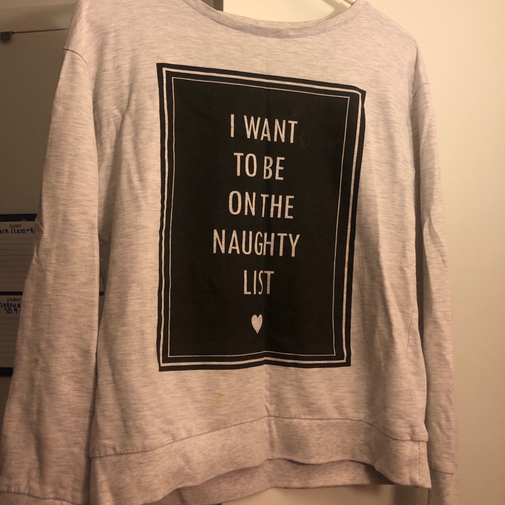 Grey crewneck sweater